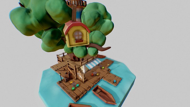tree island 3D Model