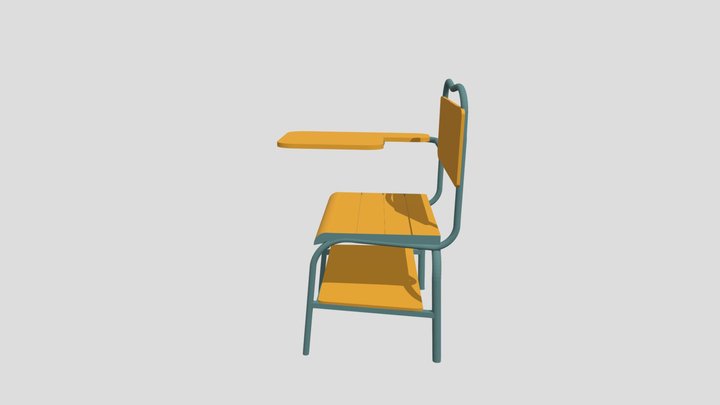 School Chair 3D Model