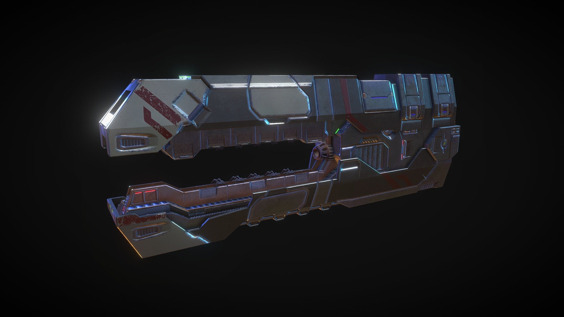 Blaster Federation Readout First Contact 3D model by Dual Mirror
