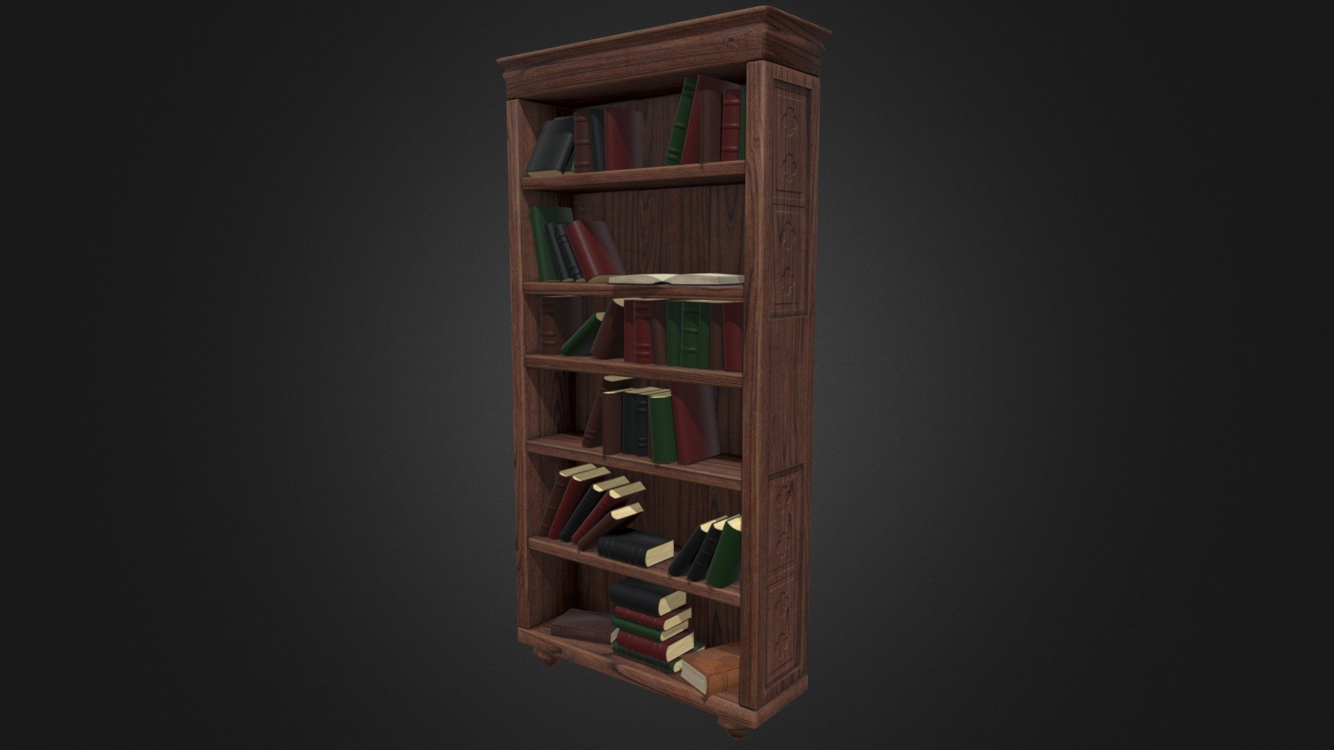 Bookcase - 3D model by luckavrecek [3224adf] - Sketchfab