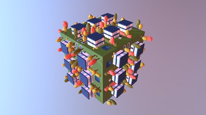 Residential Cube 3D Model