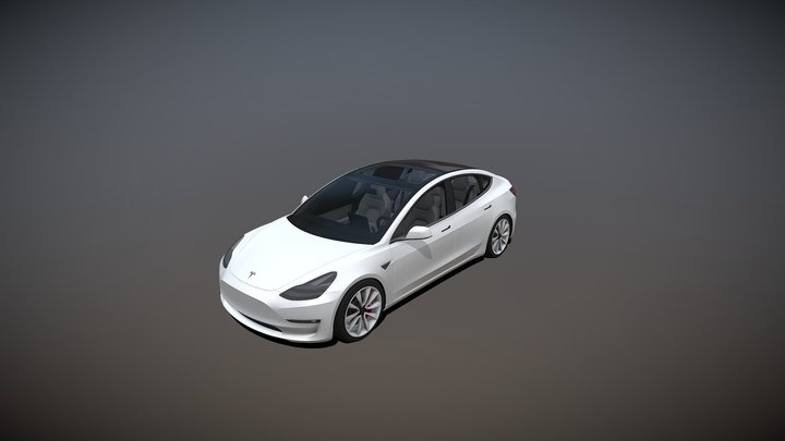Tesla model 3 (free model) 3D Model