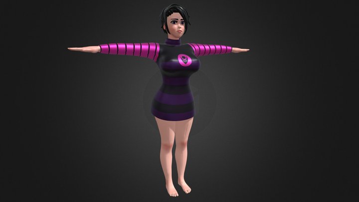 Stylish Sexy Girl 3d Game Ready Model 3D Model