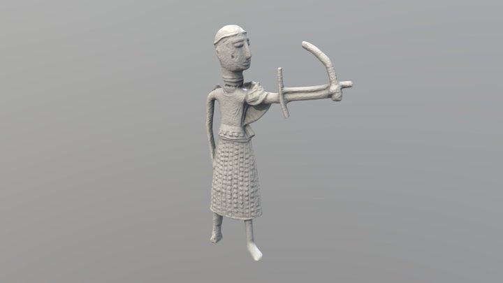 Archer - Nuragic bronze statuette 3D Model