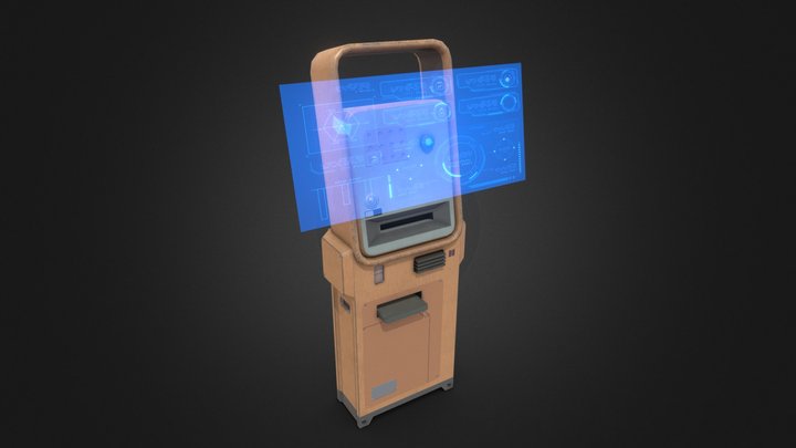 Sci-Fi Terminal (low poly) 3D Model