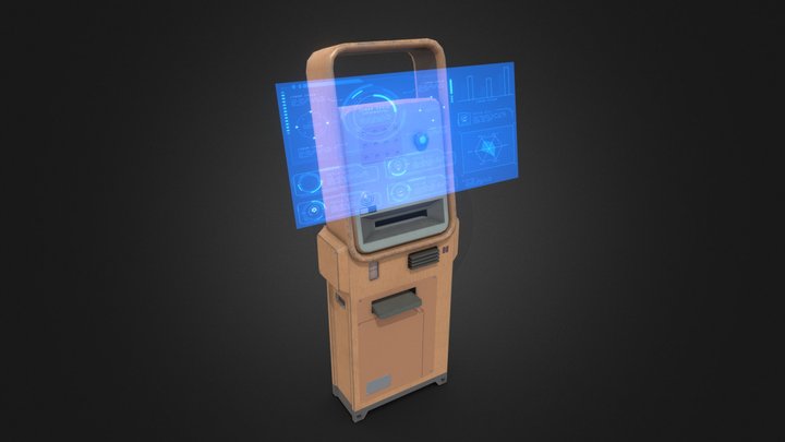 Sci-Fi Terminal (low poly) 3D Model