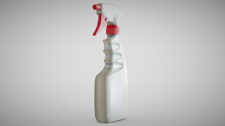 Plastic matte spray pulverizer bottle 3D Model