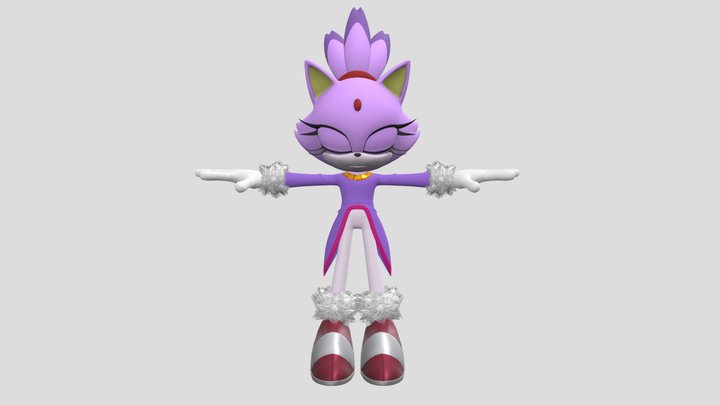 Blaze The Cat 3D Model