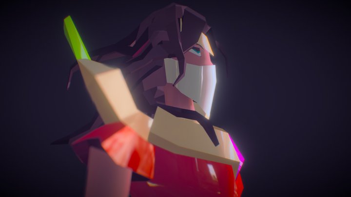 Warrior Lady 3D Model