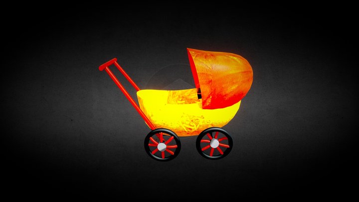 Pumpkin Stroller 3D Model