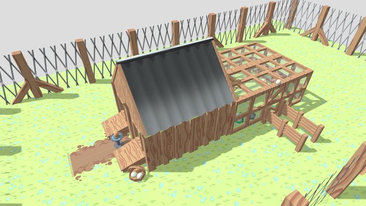 Chicken Coop 3D Model