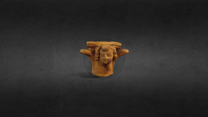 Кутова фігурна кахля-коронка друг. пол. ХVІІ ст. 3D Model