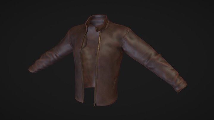 Low Poly Leather Jacket V1 3D Model