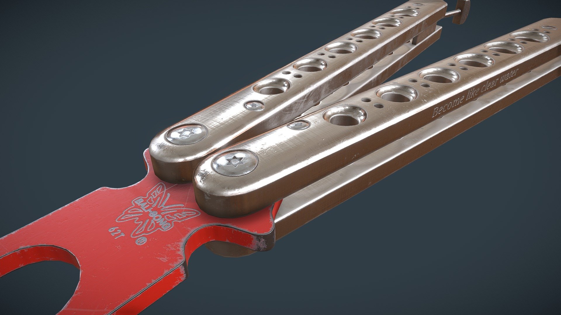 Benchmade 62t Balisong 3d Model By Sean Vernon Msvernon [32370fe] Sketchfab