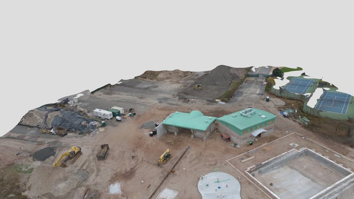 Weehawken, NJ public pool construction 3D Model