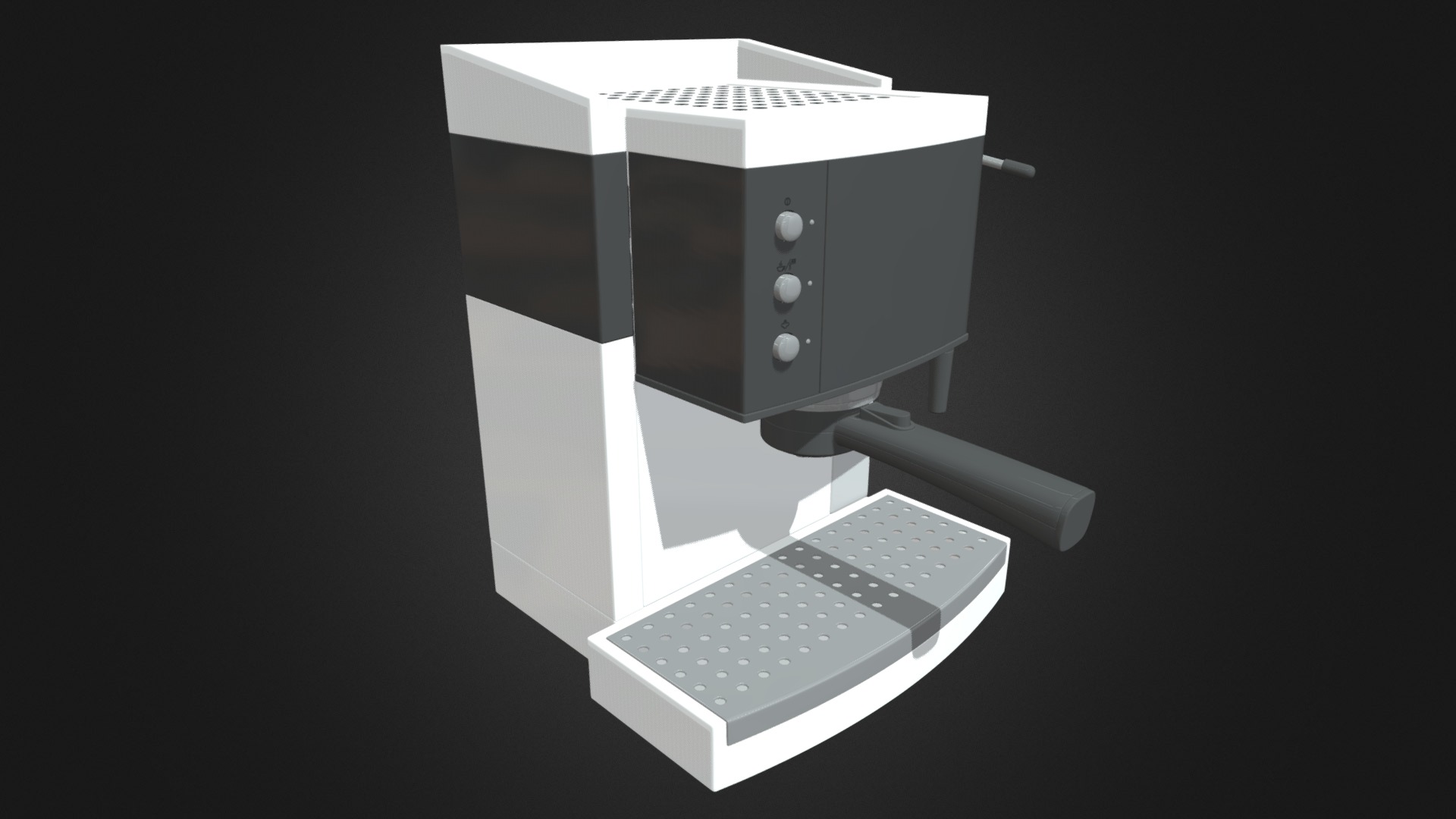 3D model Coffee Maker - This is a 3D model of the Coffee Maker. The 3D model is about a white computer tower.