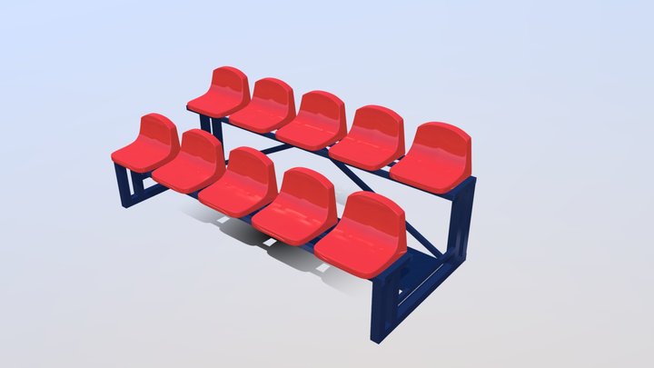 2rows Tribune 3D Model