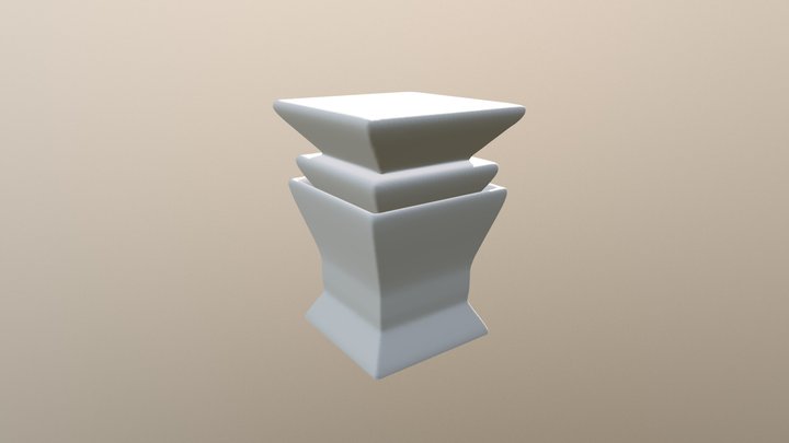 Polished Side Table 3D Model