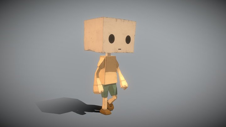 Box Man 3D Model