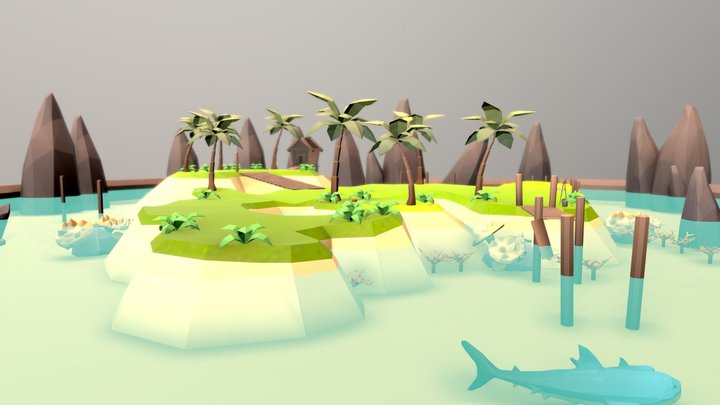 Tropical Island 3D Model
