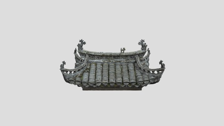 Asian ancient roof 3D Model