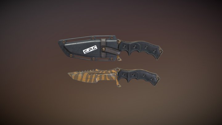 Hunstman Knife CPC Lowpoly 3D Model