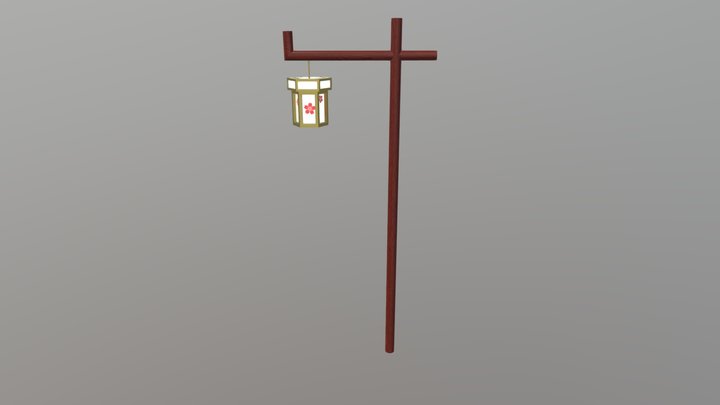 Chinese Old Street Light 3D Model