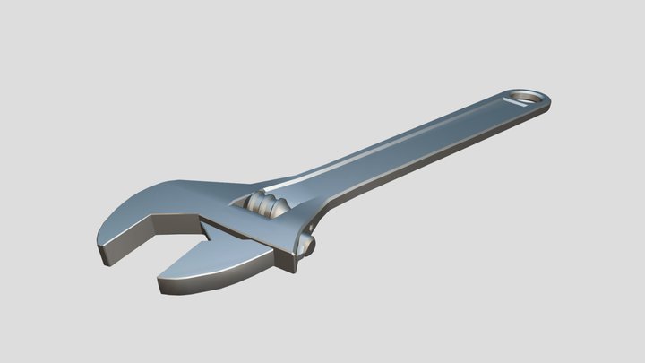 Crescent Wrench 3D Model