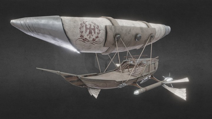 Steampunk Airship 3D Model