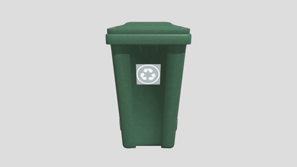 Urban Green Trash Can