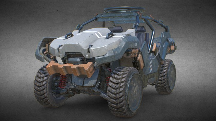 Near future 4WD vehicle 3D Model