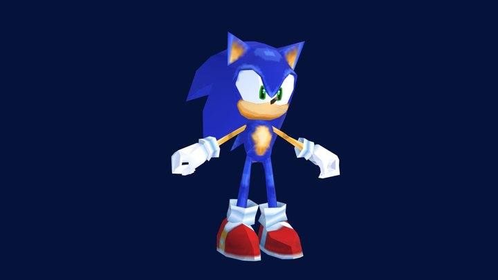 Sonic - Sonic Rivals (Default) 3D Model