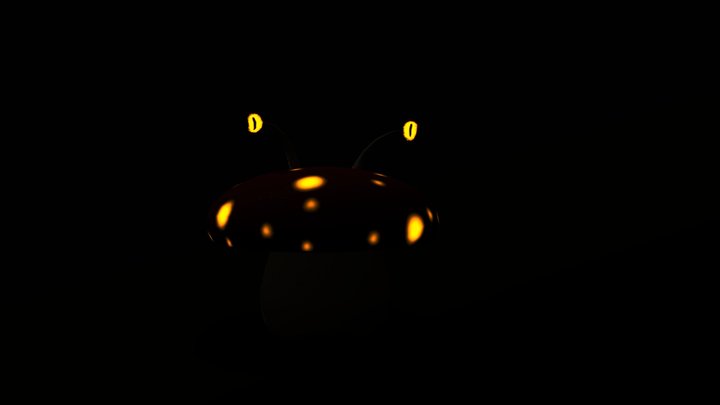 Antennae Mushroom (Bio-luminescent) 3D Model