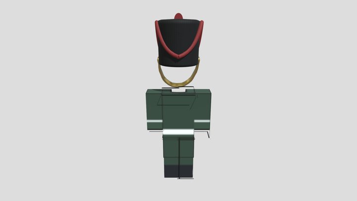 Light Guard Russian Artillery Officer 3D Model