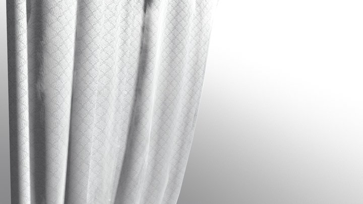 Damaged Side Curtain 3D Model