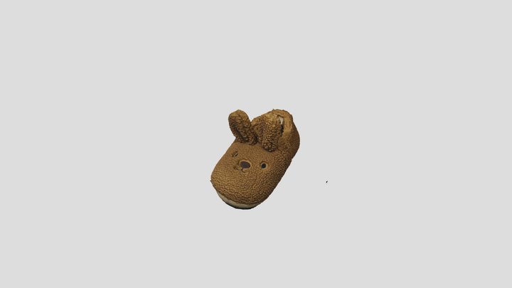 Fuzzy Bunny Slipper 3D Model