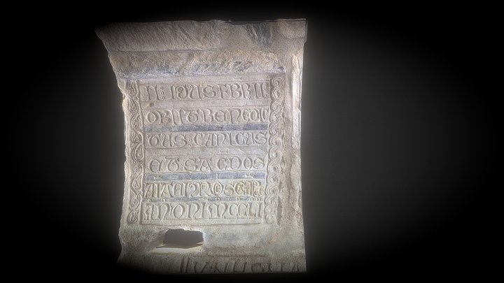 INSCRIPCIÓN EN EL CLAUSTRO EN 3D Model