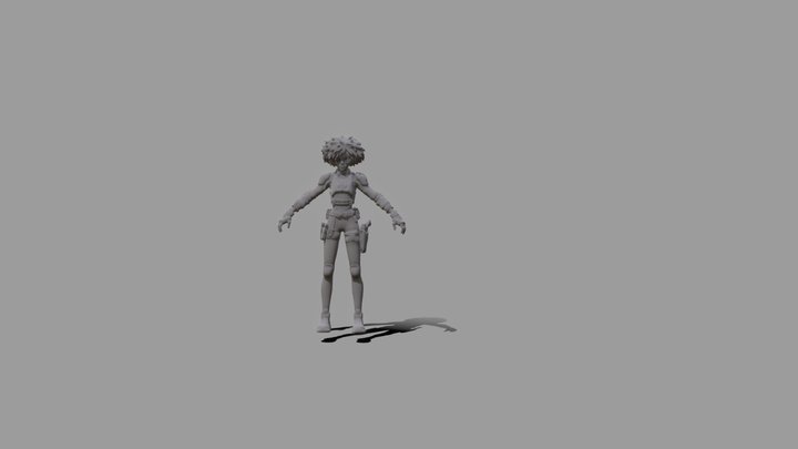 doctor-slone-battlesuit-afro-and-yellow-glasse 3D Model
