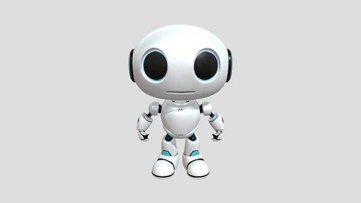 friendly futuristic robot toy 3D Model