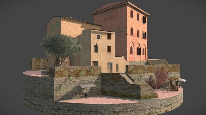 CityScene Certaldo - Italy 3D Model