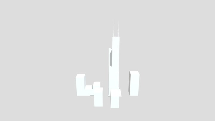 willis tower enviornment blockout 3D Model