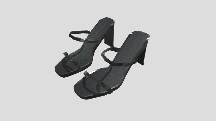 Low poly high heels 3D Model