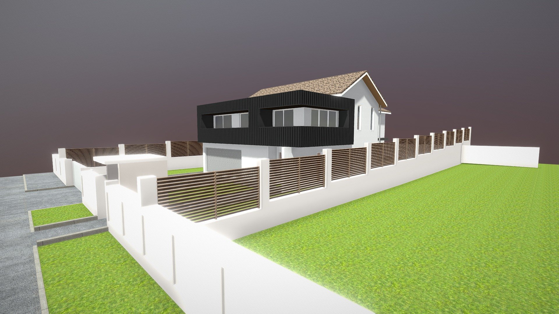 3d model of House with Site