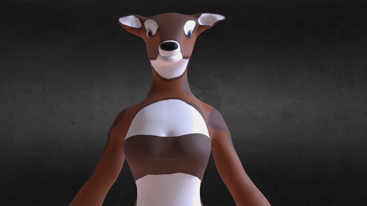 Furry deer 3D Model
