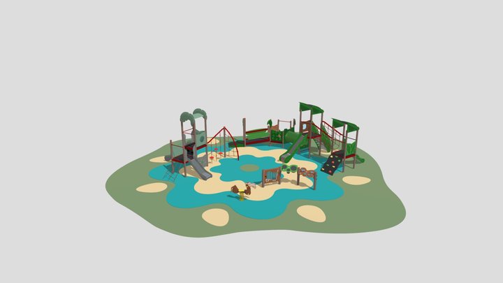 Recycled material PARK 3D Model