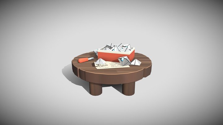 3D Hand Paint Workbench 3D Model