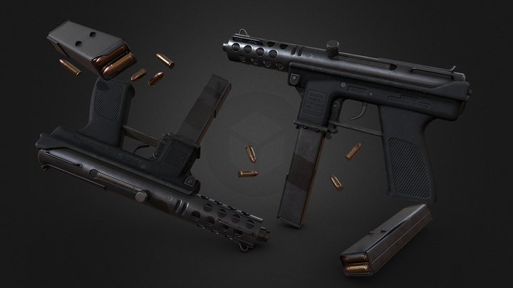 Tactical Submachine Gun 3D Model
