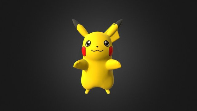 Pikachu Uv Texture 3D Model