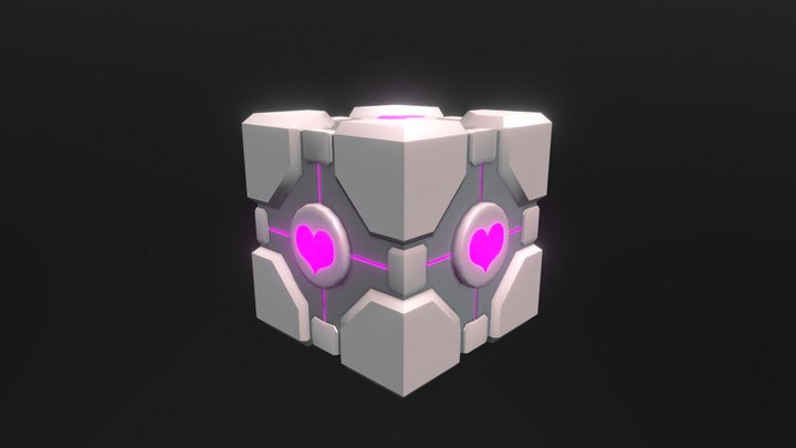 Portal Companion Cube, 3D CAD Model Library