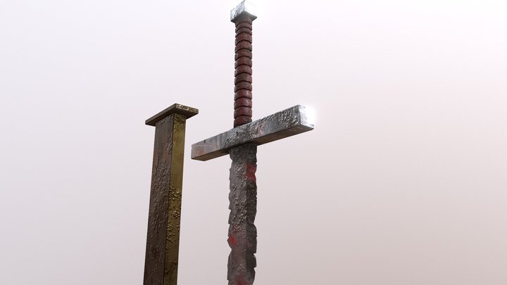 Sword and Sheath 3D Model